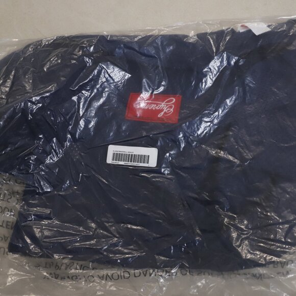 Supreme FW24 S Logo Baseball Henley Jersey Navy Size Large - Picture 2 of 2